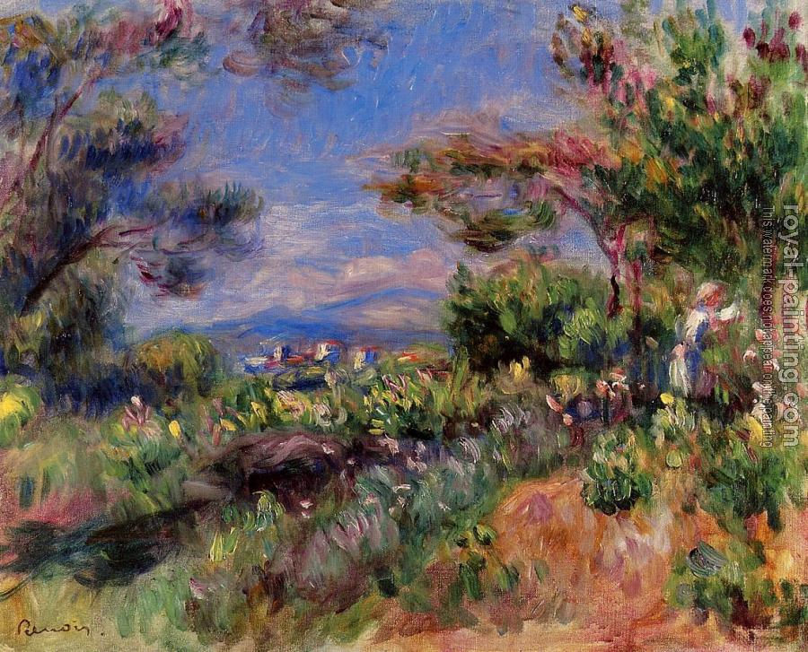 Pierre Auguste Renoir : Young Woman in a Landscape, Cagnes